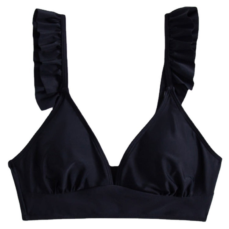 Damen Triangel-Bikinioberteil mit voluminösen Rüschendetails EB