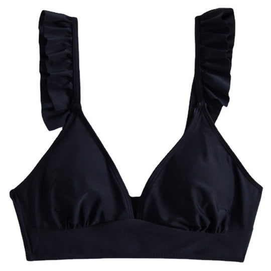 Damen Triangel-Bikinioberteil mit voluminösen Rüschendetails EB