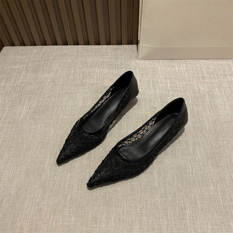 Damen Slingback Pumps mit transparentem Netzdesign EB