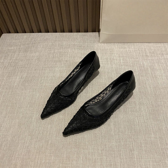 Damen Slingback Pumps mit transparentem Netzdesign EB