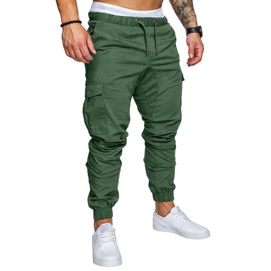 Herren nan Slim-Fit Cargo-Joggerhose mit elastischem Tunnelzug, verstärkten Nähten und Mehrfachtaschen EB