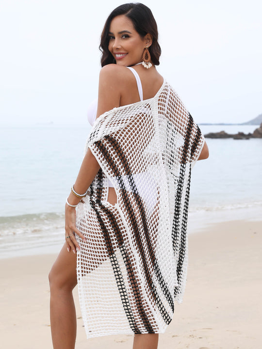 Damen Strickkimono aus luftigem Netzmaterial EB