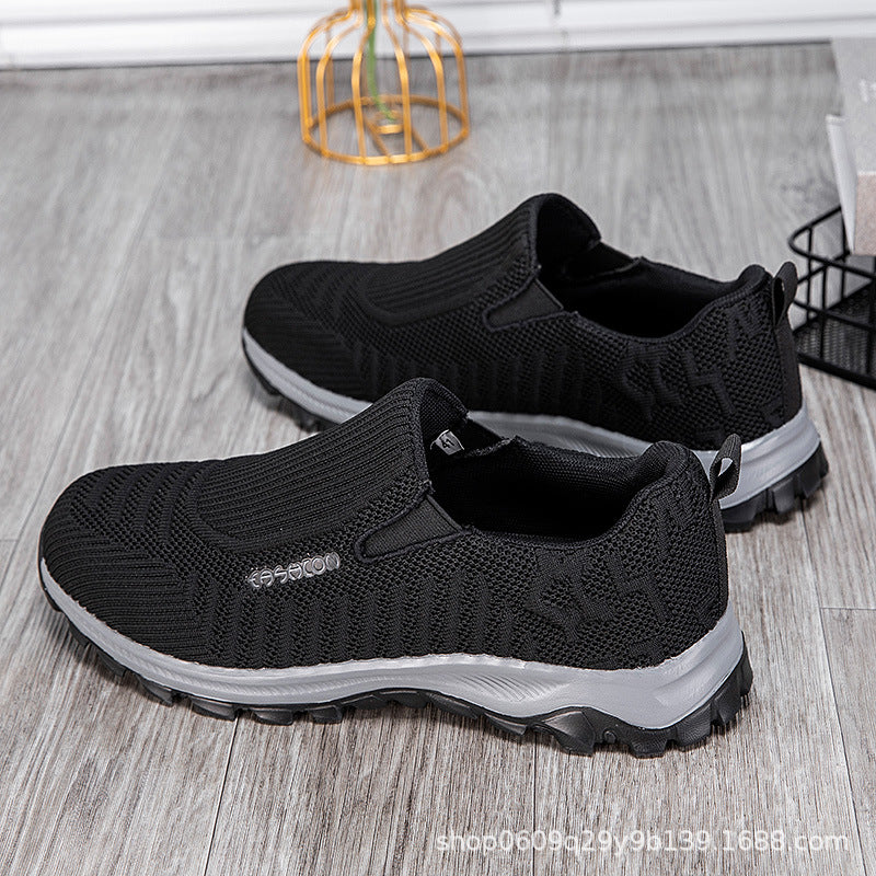 Damen Bequeme Slip-On Laufschuhe mit atmungsaktivem Obermaterial EB