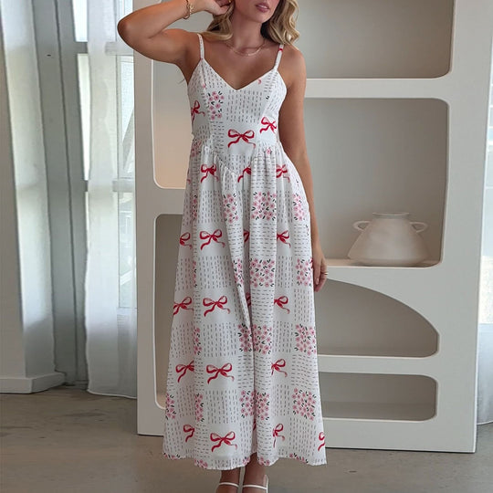 Damen Maxi-Kleid mit floralen Mustern EB