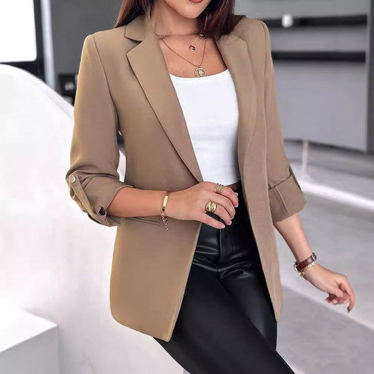 Damen Modischer Blazer mit lässiger Taillierung und schickem Revers EB
