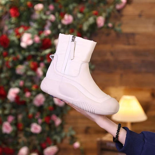 Damen modische Winterboots mit praktischem Reißverschluss und rutschfester Sohle EB