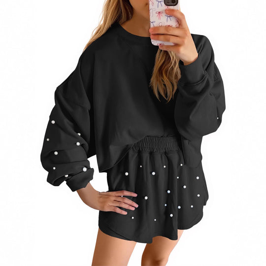 Damen Sportliches Sweatshirt- und Rock-Set EB