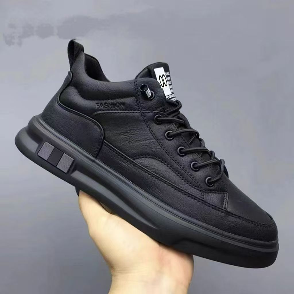 Herren modische Sneaker mit Hochwertiger Lederoberfläche EB