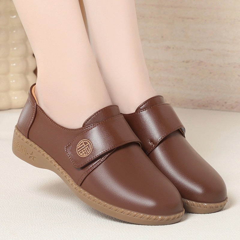 Damen Bequeme Velours-Sandalen mit verstellbarem Klettverschluss EB