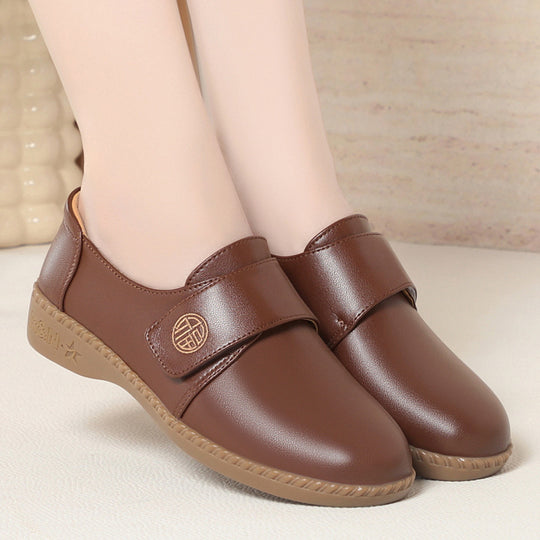 Damen Bequeme Velours-Sandalen mit verstellbarem Klettverschluss EB