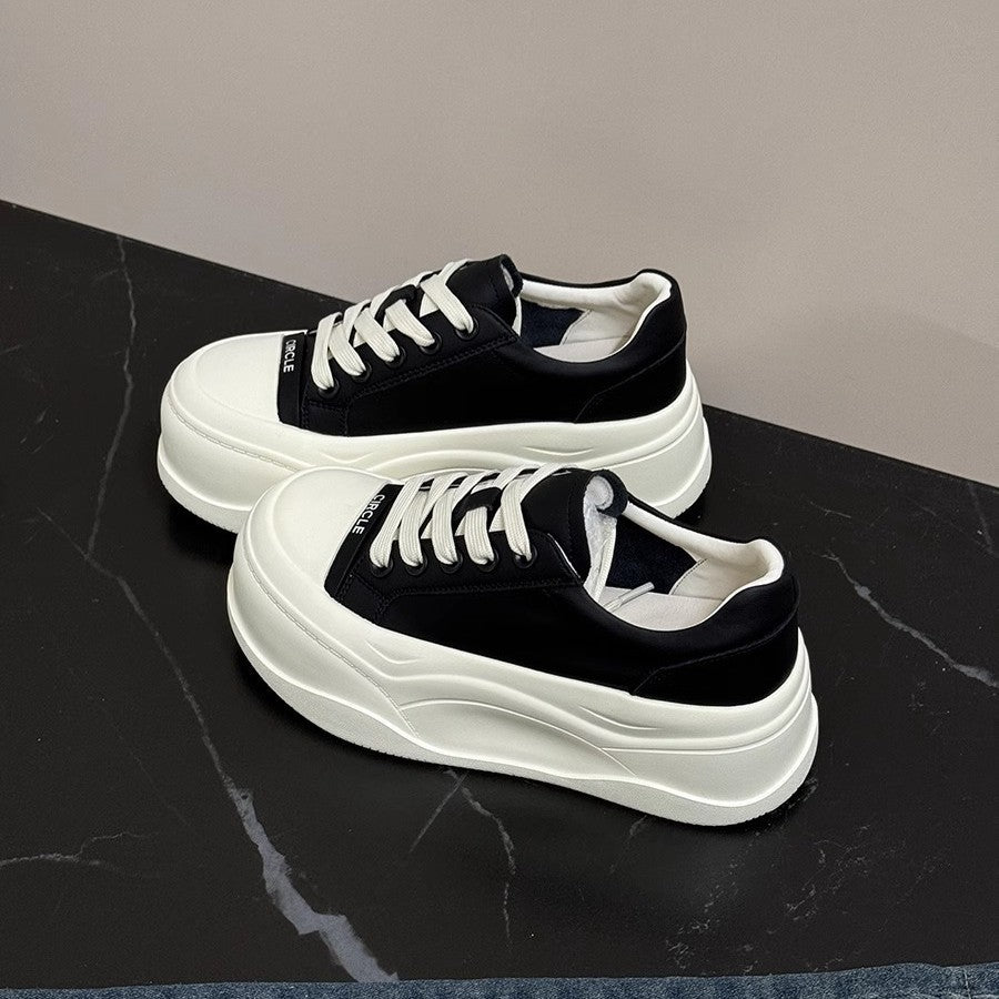 Damen modische Sneakers mit hoher Plateau-Sohle und atmungsaktiver Oberfläche EB