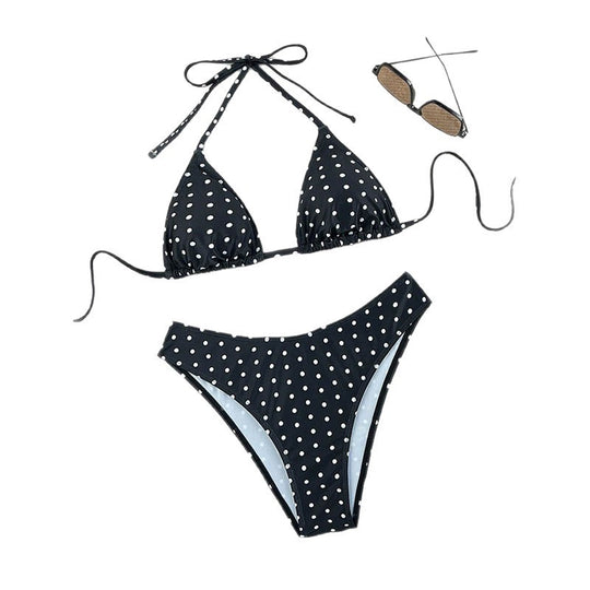 Damen Triangel-Bikini mit schickem Leo-Muster EB