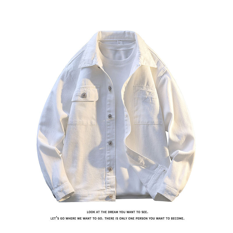 Herren lässige Jacke mit zwei Brusttaschen und sanfter Textur EB