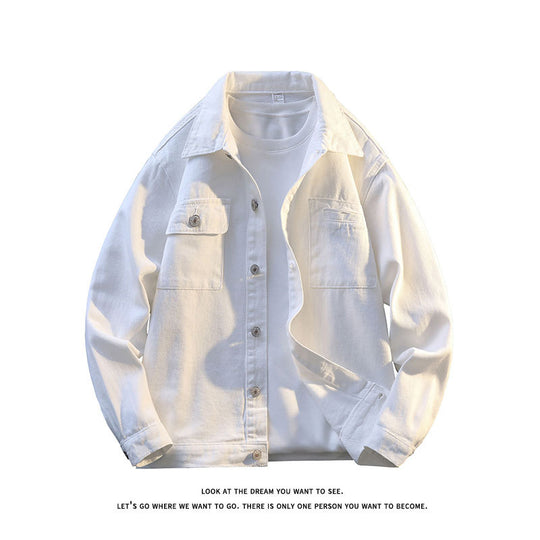 Herren lässige Jacke mit zwei Brusttaschen und sanfter Textur EB