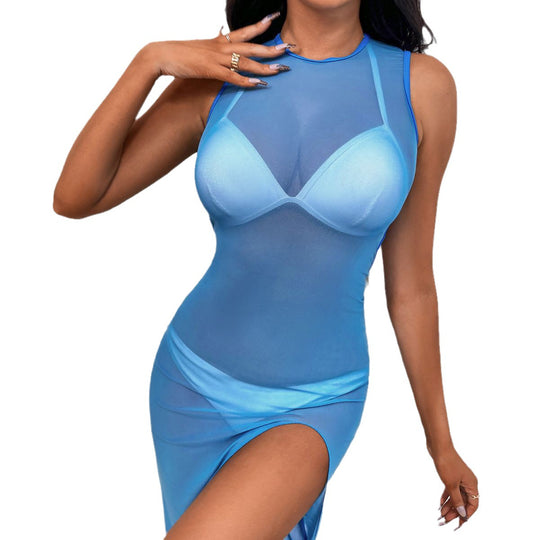 Damen Elegantes und transparentes Sommerkleid von EB