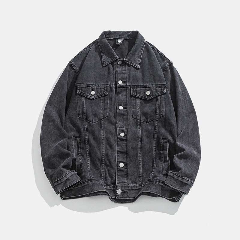 Herren klassische Denim Jacke mit schmalem Schnitt EB