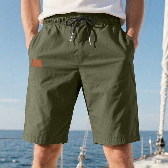 Herren nan schnelltrocknende Badeshorts im Bermuda-Schnitt mit elastischem Bund und Kordelzug EB