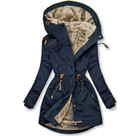 Damen Wintersaison Parka mit warmer Fleece-Fütterung EB