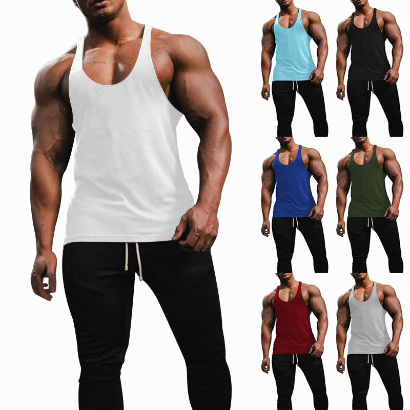 Herren Sporttanktop mit racerback Design und atmungsaktiver Baumwolle EB