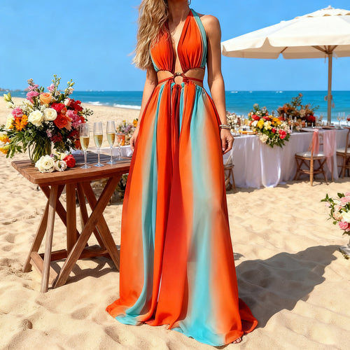Damen Maxikleid mit raffinierter Wickel-Optik und schmeichelndem Body-Design EB