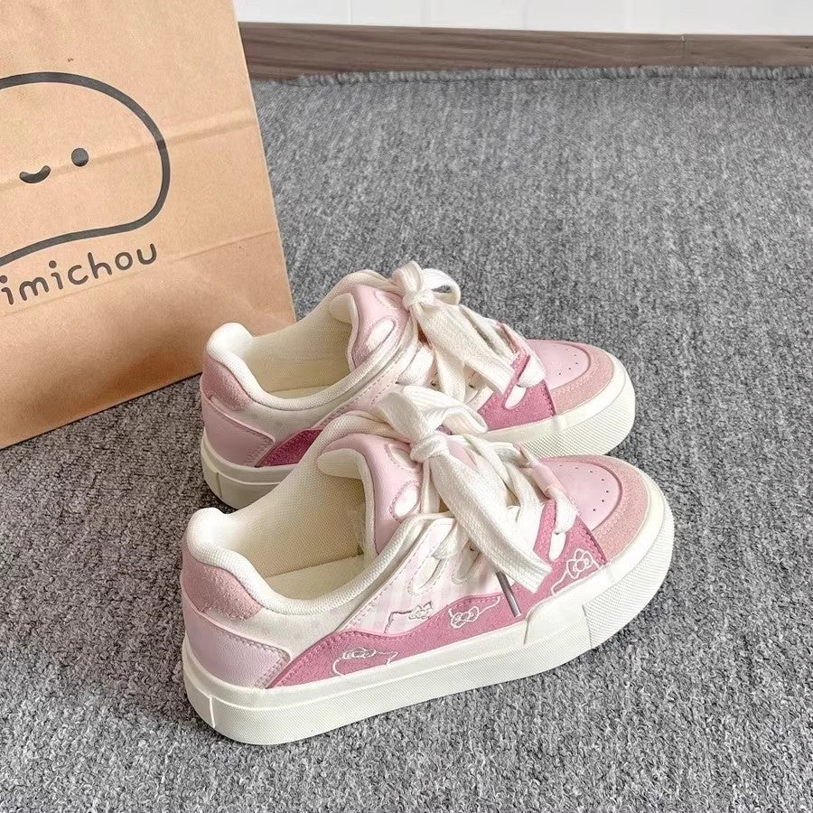 Damen modische Sneakers mit verspieltem Motiv und atmungsaktiver Sohle EB
