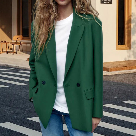 Damen Eleganter Blazer mit doppelt geknöpften Lappen EB