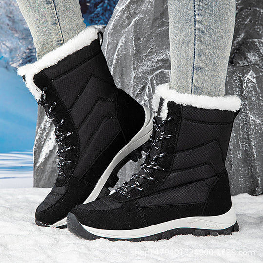 Damen wasserdichte Winterstiefel mit isolierendem Futter und rutschfester Sohle EB