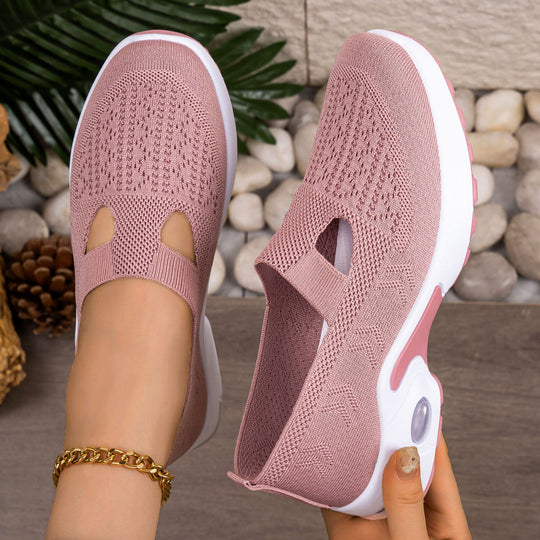 Damen Freizeit Sneakers mit atmungsaktiver Strickoberfläche EB