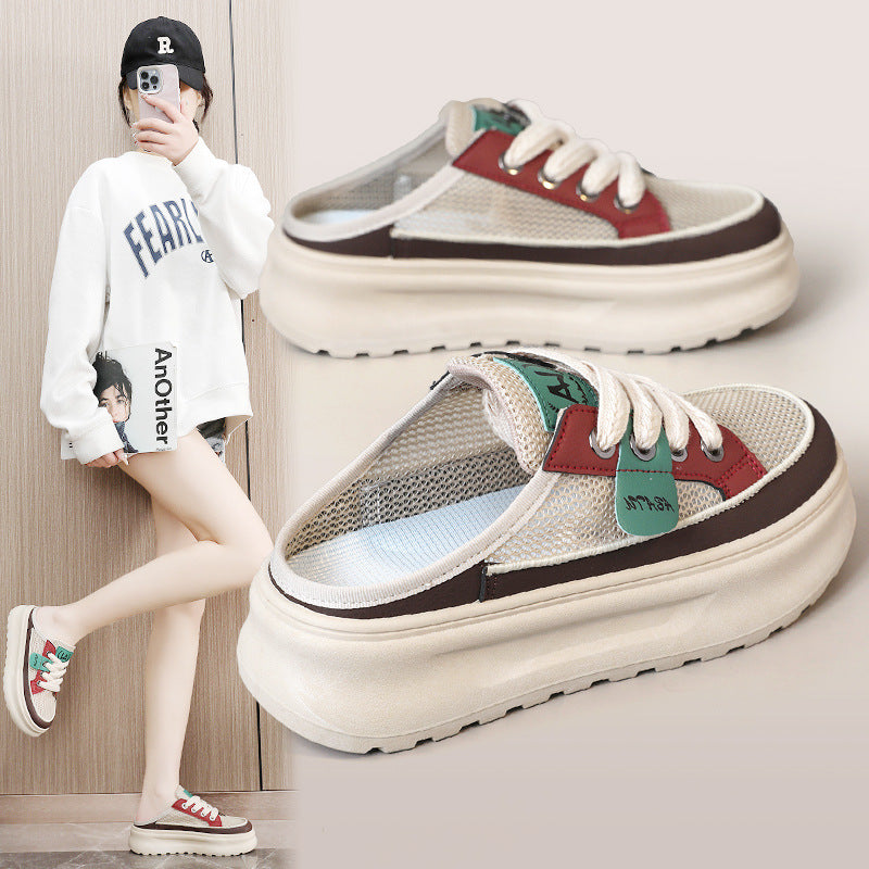 Damen Slip-On Sneakers mit atmungsaktivem Mesh-Obermaterial und modischem Design EB