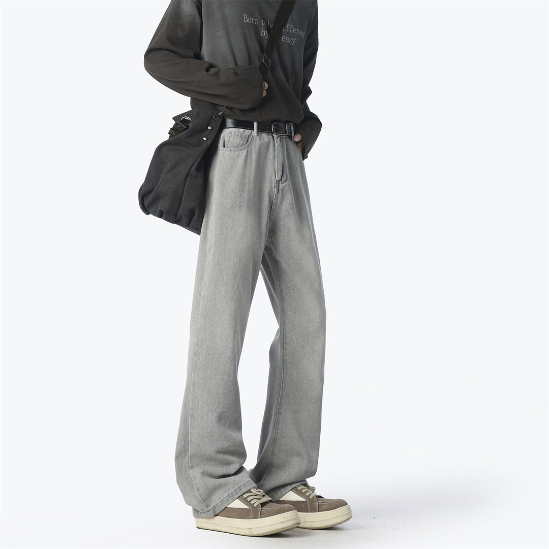 Damen Lässige High-Waist Denim-Hose im Vintage-Stil EB