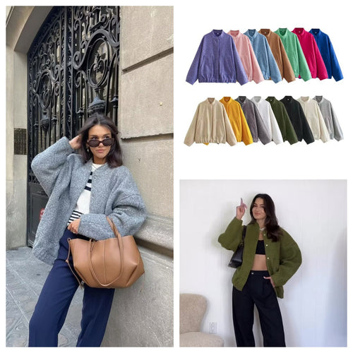 Damen Oversize-Winterjacke mit praktischen Taschen EB