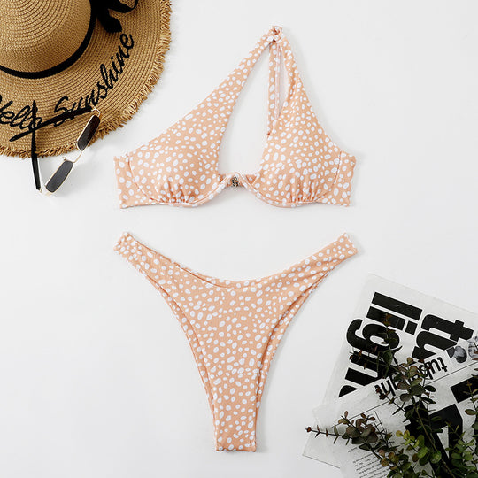 Damen Triangel-Bikini mit verspieltem Blumendesign EB