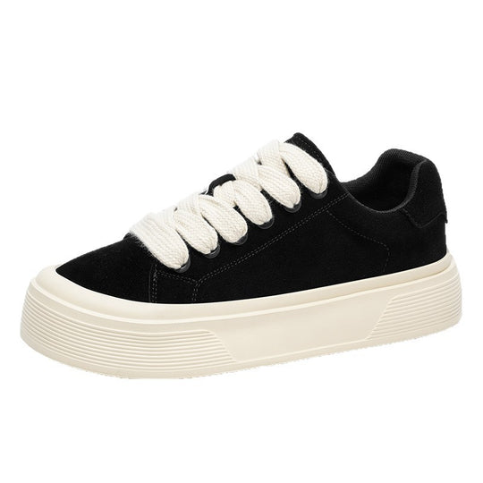 Damen Sneakers mit hoher Plattform und breiter Schnürung EB