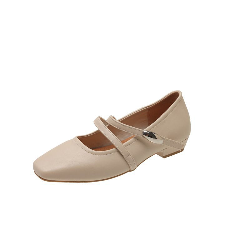 Damen Ballerinas mit modischem Riemchen und eleganter Schnallenverzierung EB