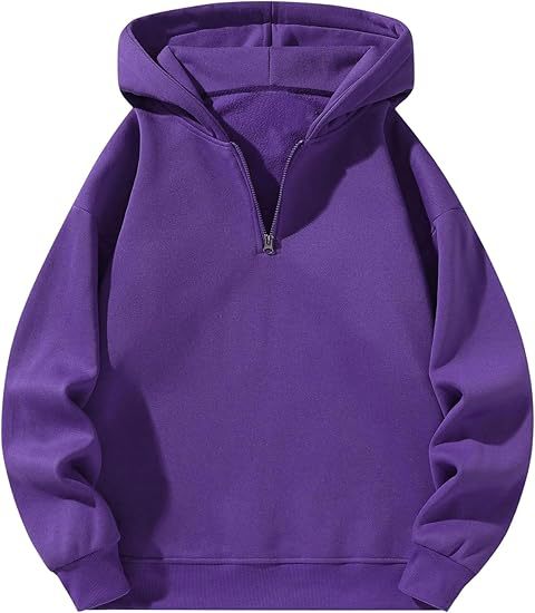 Herren sportlicher Kapuzenpullover mit halbem Reißverschluss EB