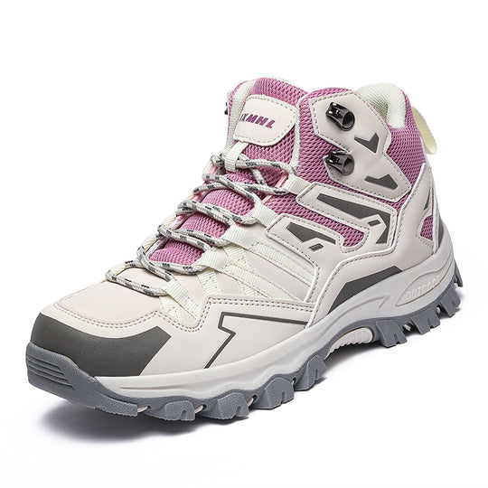 Damen Hohe Wanderstiefel mit innovativem Schnellschnürsystem und rutschfester Sohle EB
