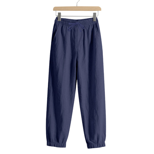 Damen lockere Freizeit-Hose mit elastischem Bund und verstellbarem Kordelzug EB