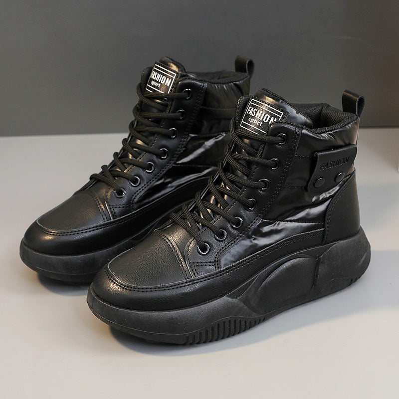 Damen Modische High-Top Sneakers mit sportlichem Design und rutschfester Sohle EB