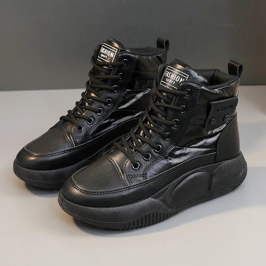 Damen Modische High-Top Sneakers mit sportlichem Design und rutschfester Sohle EB