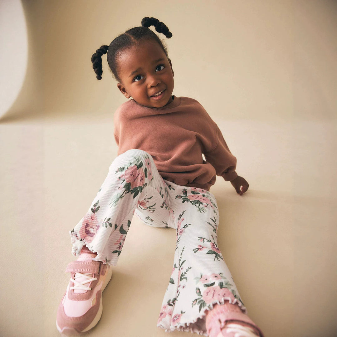 Mädchen Flared Leggings mit floralen Mustern EB
