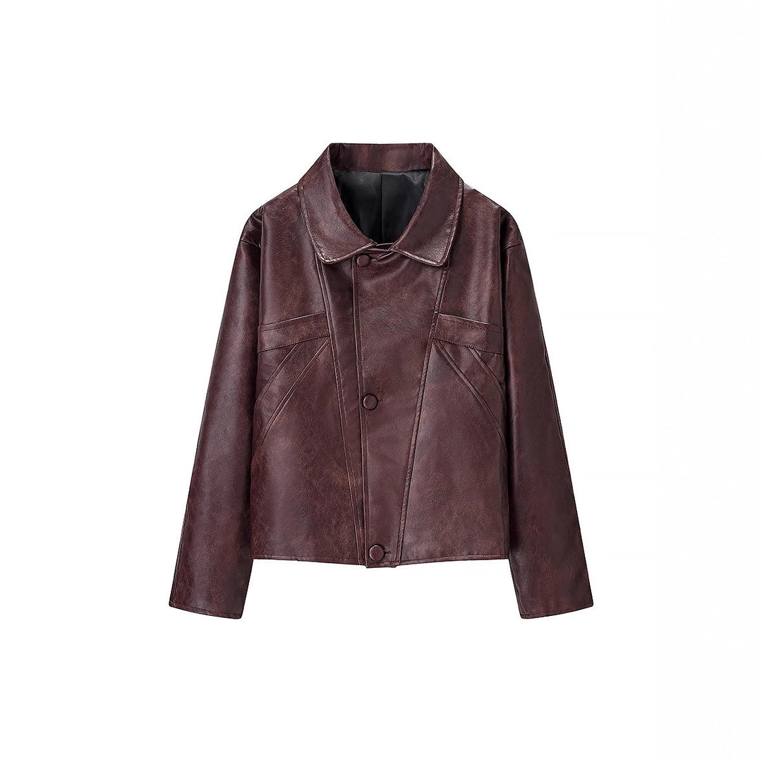 Damen Kurzjacke aus Kunst mit strukturiertem Design EB