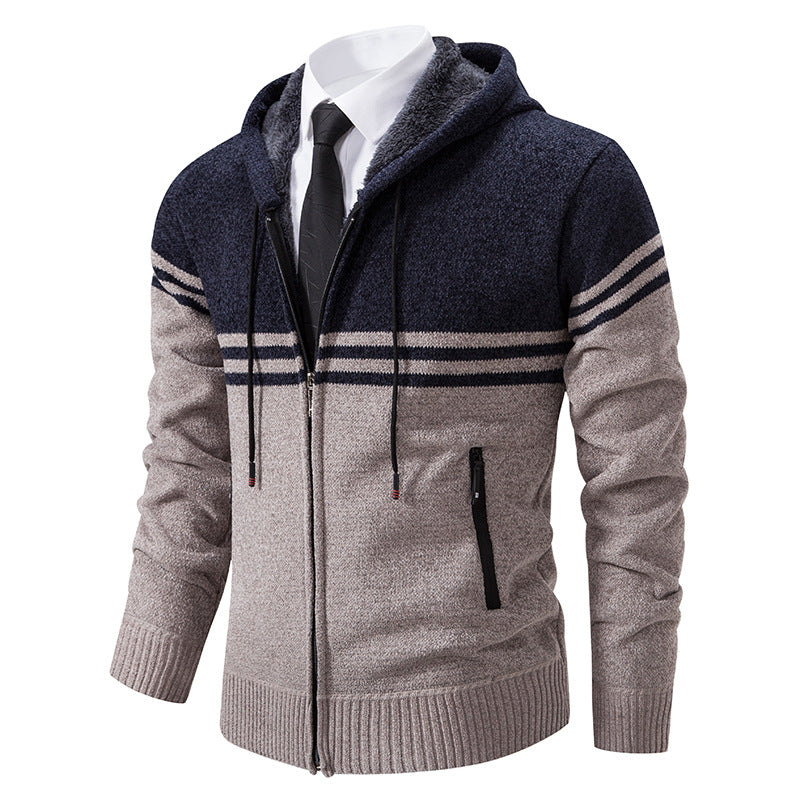 Herren modische Kapuzenjacke mit strukturiertem Design EB