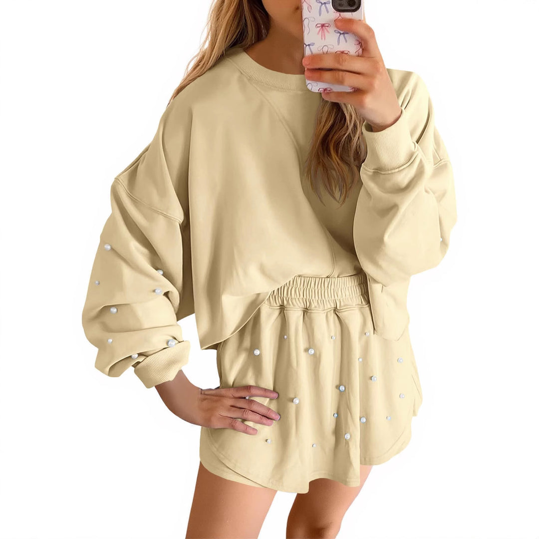 Damen Sportliches Sweatshirt- und Rock-Set EB