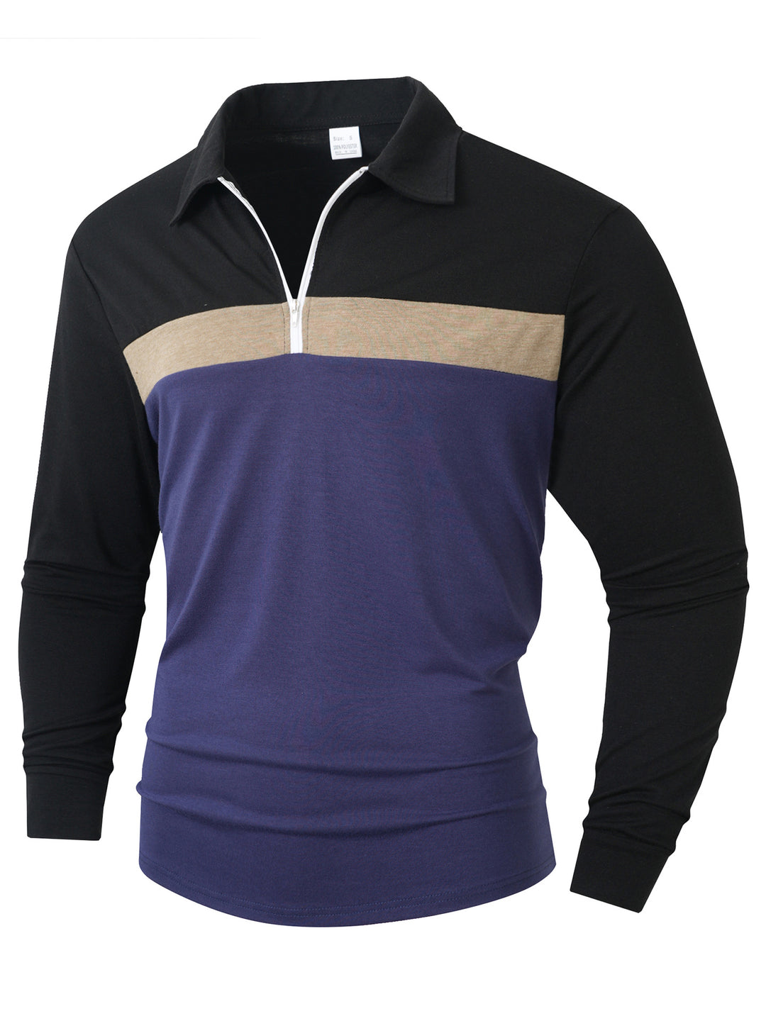 Herren Sportliches Langarmshirt mit Reißverschluss EB