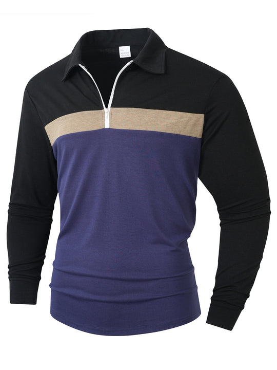 Herren Sportliches Langarmshirt mit Reißverschluss EB