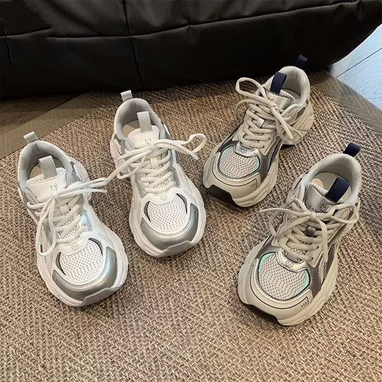 Damen Bequeme Sport Sneakers mit atmungsaktivem Obermaterial und dämpfender Sohle EB
