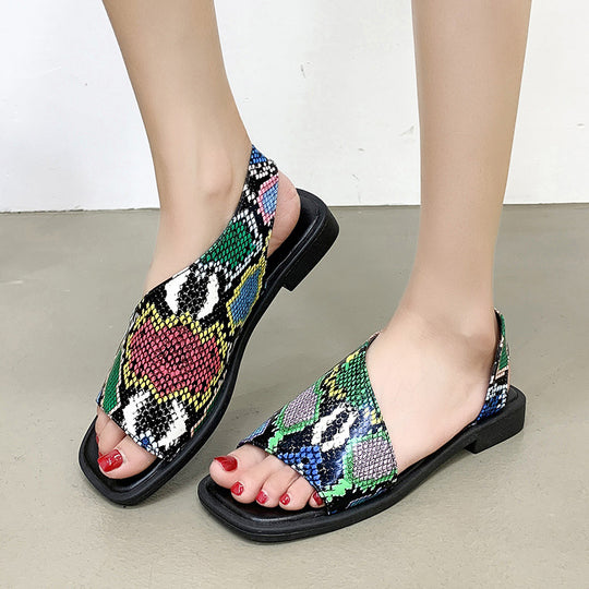 Damen Sandalen mit modischem Denim-Design und komfortablem Fußbett EB