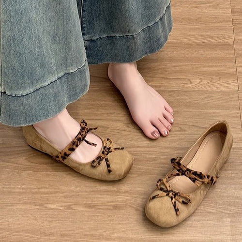 Damen Ballerinas mit süßem Katzenohren-Design und verspieltem Bindeband EB