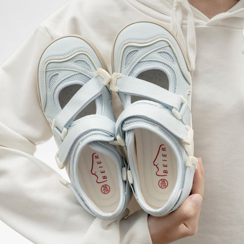 Damen Sneakers mit praktischem Klettverschluss und atmungsaktiver Oberflächenstruktur EB