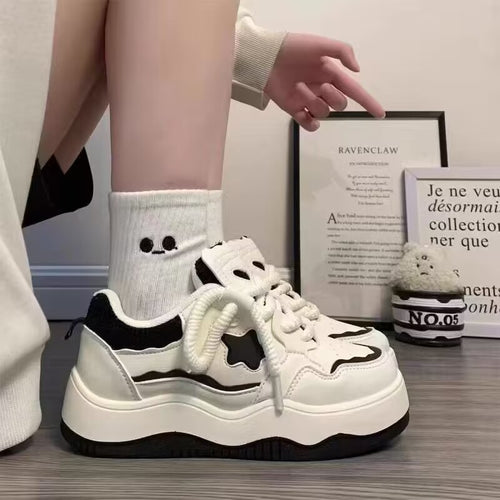 Damen Hochmoderne Chunky Sneakers mit atmungsaktivem Obermaterial und dämpfender Sohle EB